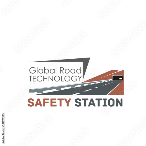 Vector icon for road consturction technology photo