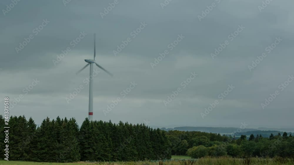 Wind power unit with heavy cloud Wind power unit with heavy cloud