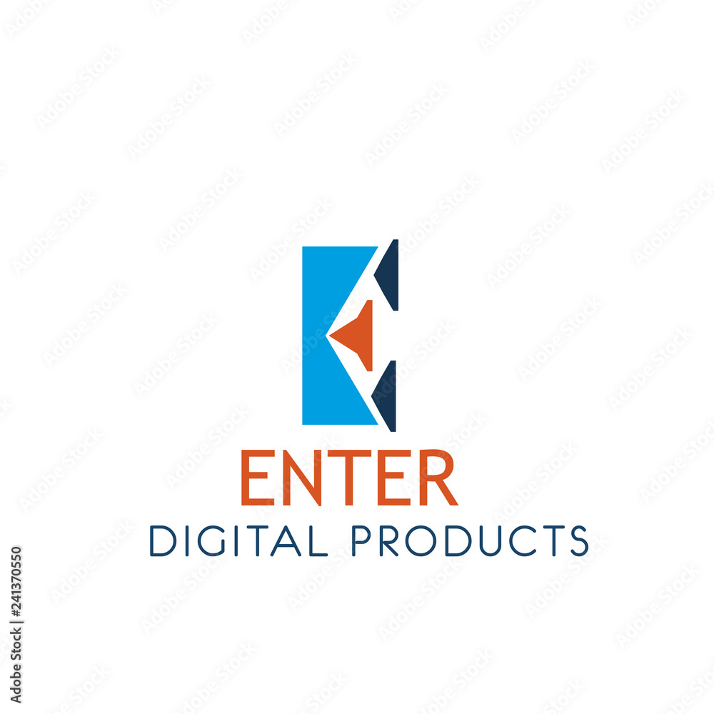 Digital products icon for web technology company Digital products icon for web technology company