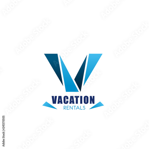 Vacation rentals icon of real estate agency design