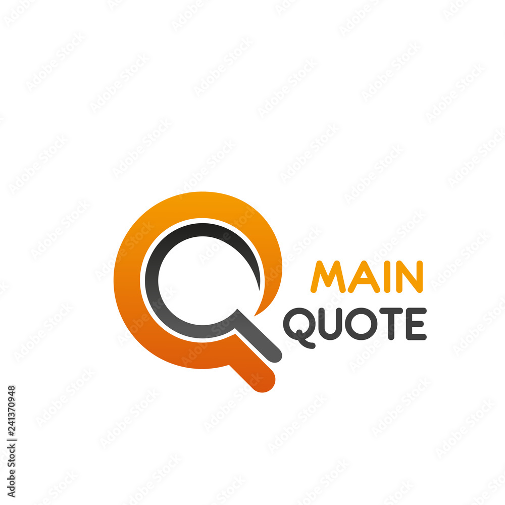 Vector icon letter Q for main quote Vector icon letter Q for main quote