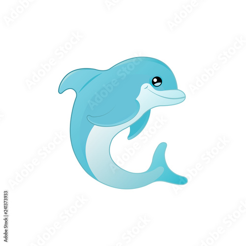 Dolphin vector drawing icon