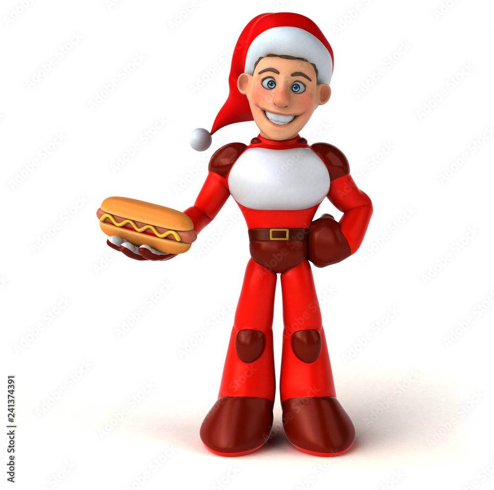Fun Super Santa Claus - 3D Illustration Fun Super Santa Claus - 3D Illustration