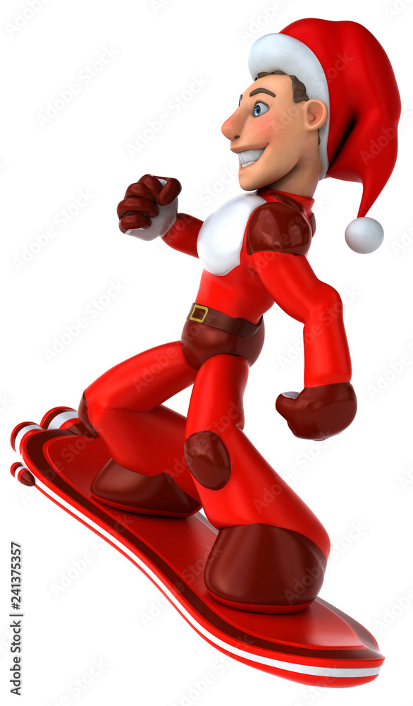 Fun super Santa Claus - 3D Illustration Fun super Santa Claus - 3D Illustration