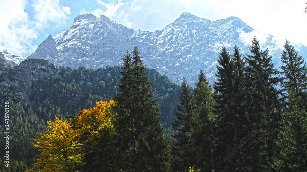 Fototapeta premium Zugspitze at the Wetterstein Mountains in Germany