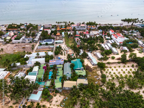 Asian village on the ocean