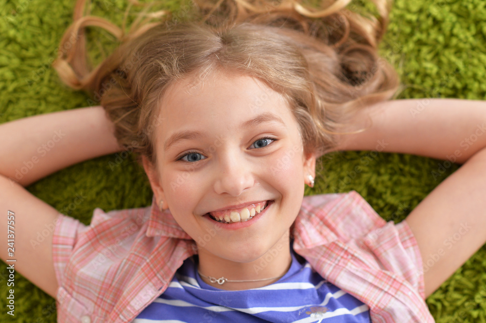 Close up portrait of funny smiling little girl Close up portrait of funny smiling little girl