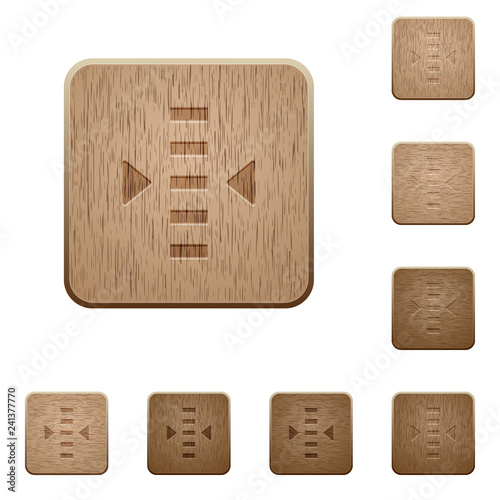 Adjust level wooden buttons