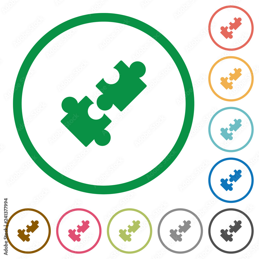 Obraz premium Cooperation flat icons with outlines