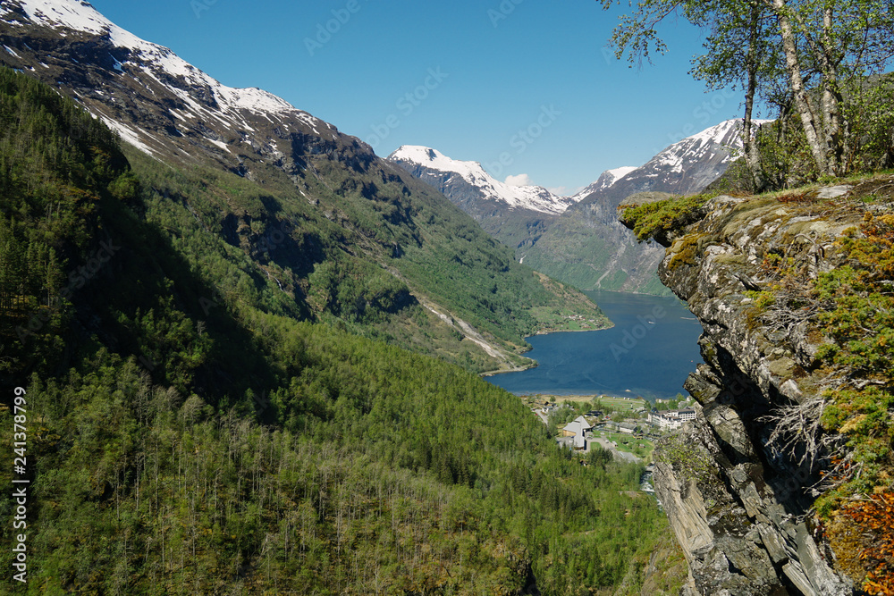 Flydalsjuvet viewpoint at the stunning Geiranger fjord, Norway