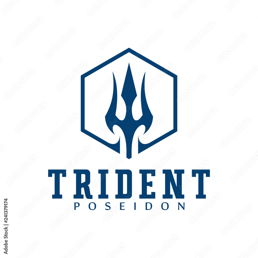 Fototapeta premium Logo design elements Ukraine. Vector object for labels, badges, logos and other. Logotype element for template. Circular Trident logo design inspiration