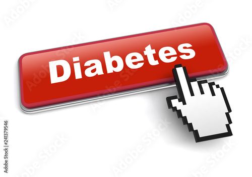 diabetes concept 3d illustration isolated