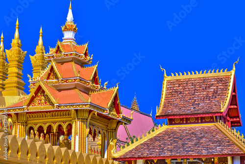 Fotografija laos,ventiane : pha that luang : great stupa