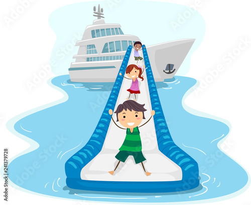 Stickman Kids Yacht Slide I...