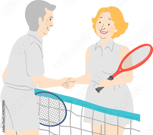 Seniors Tennis Club Illustr...