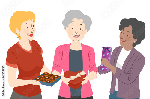 Senior Woman Exchange Choco...
