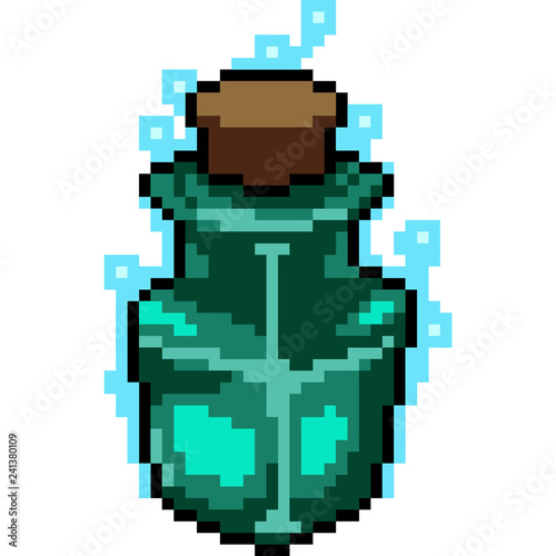vector pixel art potion bottle © Saphatthachat