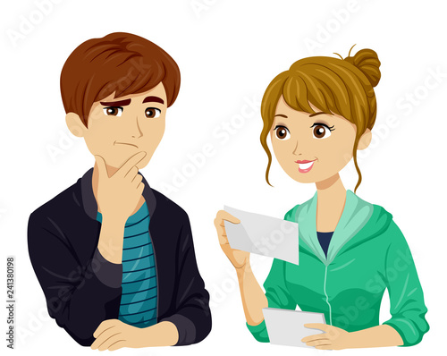 Teen Girl Study Buddy Illustration