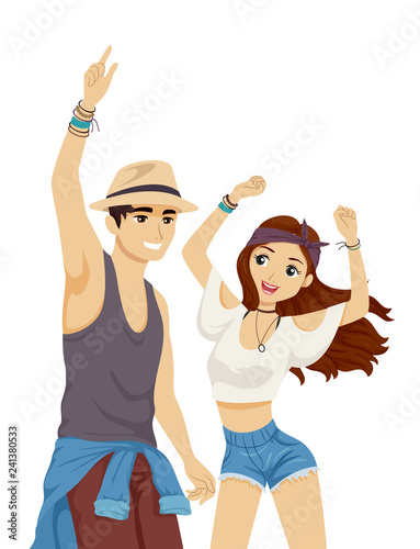 Teens Couple Festival Dance...