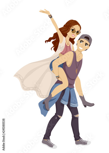 Teens Couple Music Fest Bac...