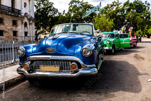 Oldtimer in Havanna Kuba blau und grün © dietwalther