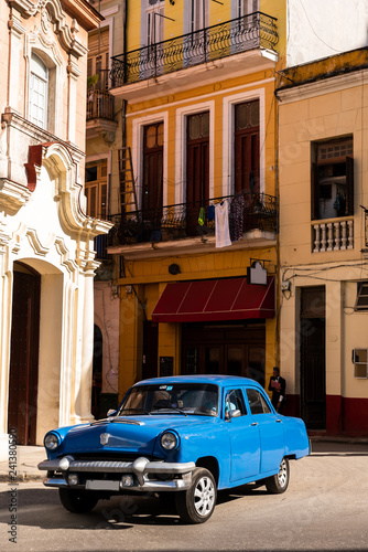Oldtimer in Havanna Kuba blau © dietwalther