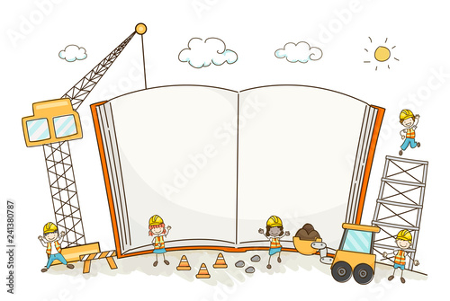 Stickman Kids Construction Book Illustration