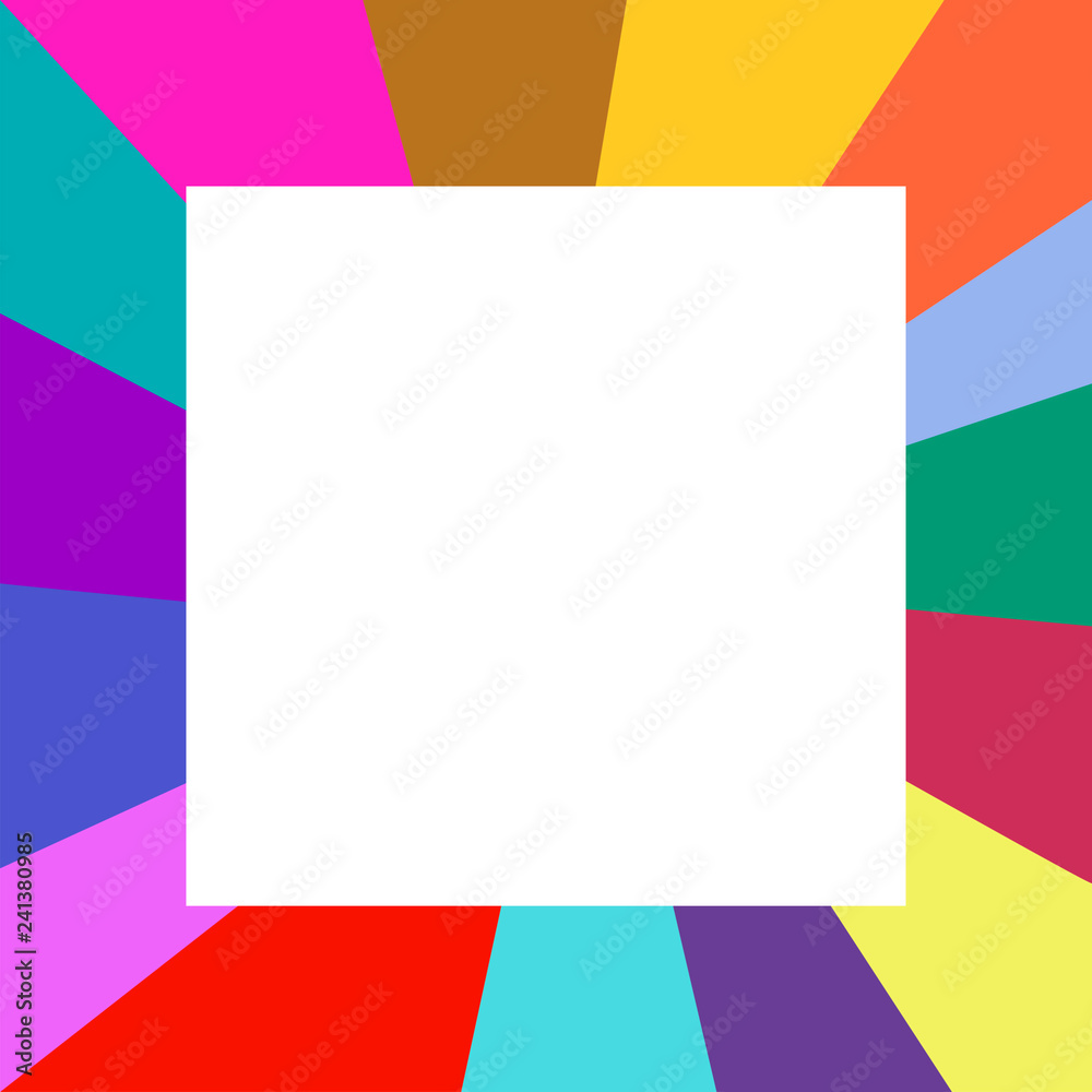 Fototapeta premium Abstract colorful geometric frame