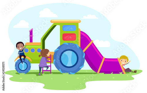Stickman Kids Farm Truck Pl...