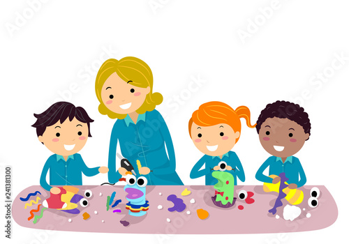 Stickman Kids Puppet Making Workshop Illustration