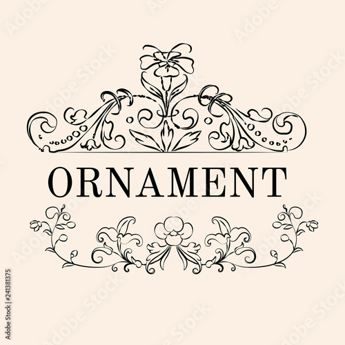 Vintage flourish ornament illustration