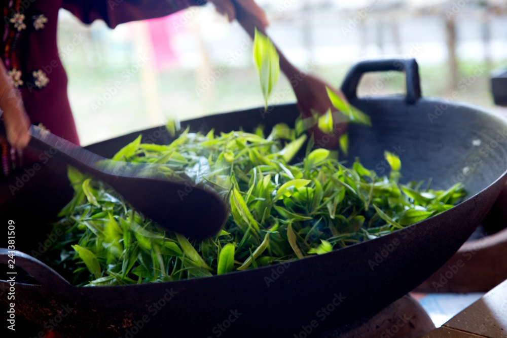 Foto de Green tea is a type of tea that is made from Camellia sinensis