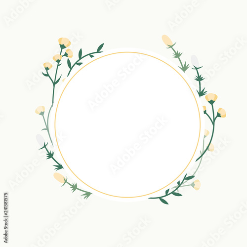 Wallpaper Mural Floral frame badge Torontodigital.ca