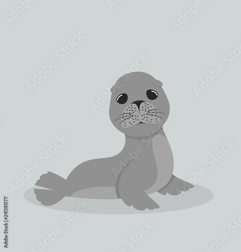 cute sea lion cartoon vector