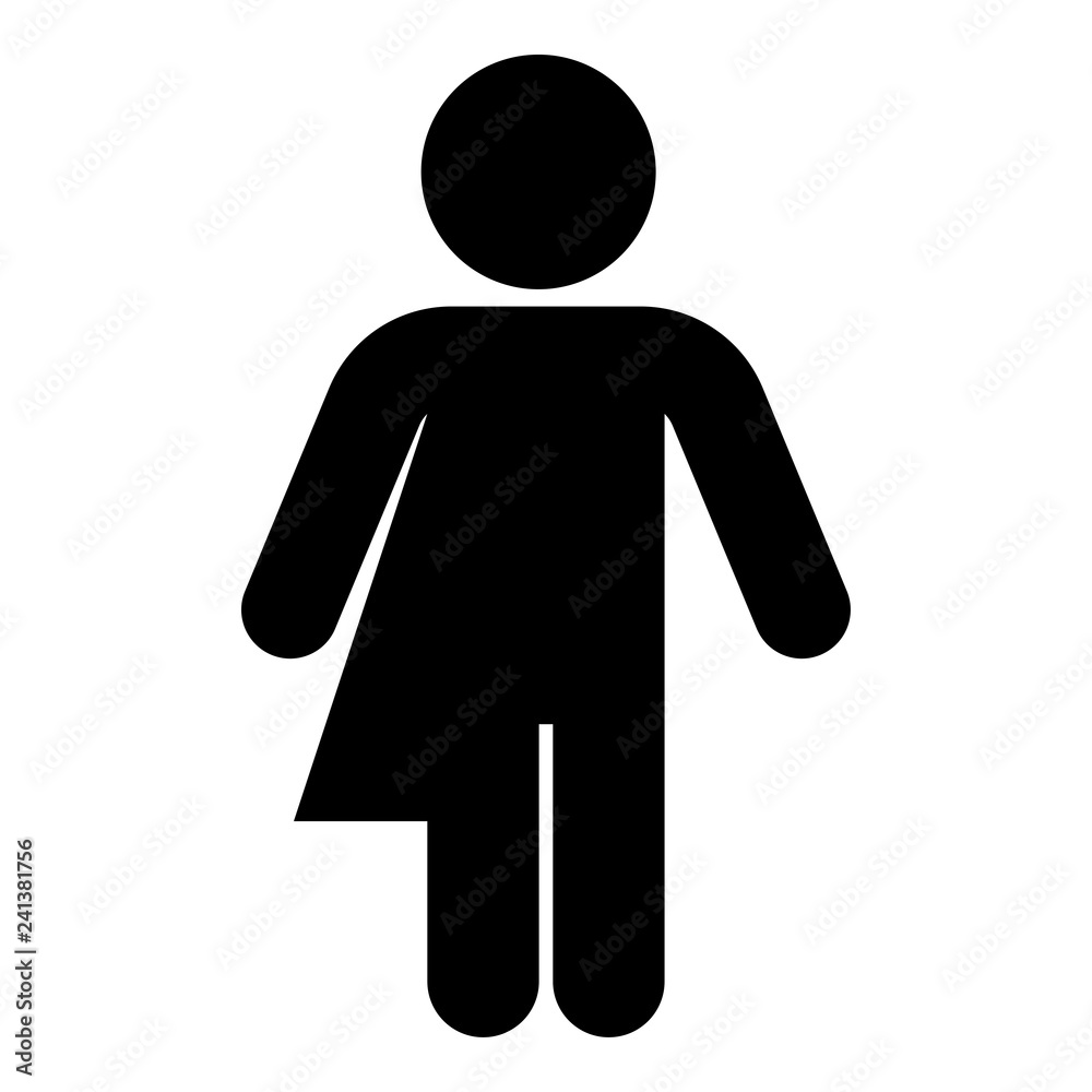 Symbol concept of gender loyalty Transvestite concept Homosexual icon black color vector illustration flat style image Symbol concept of gender loyalty Transvestite concept Homosexual icon black color vector illustration flat style image