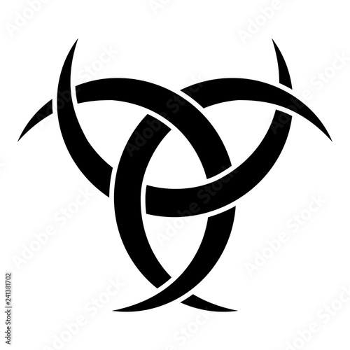 Odin horn paganism symbol icon black color vector illustration flat style image photo