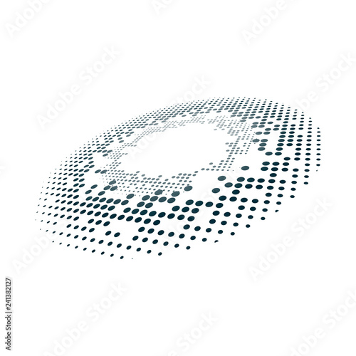 Black halftone badge on white background vector