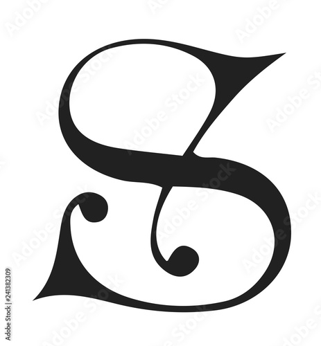 Letter S Ornament Decoration #isolated #vector