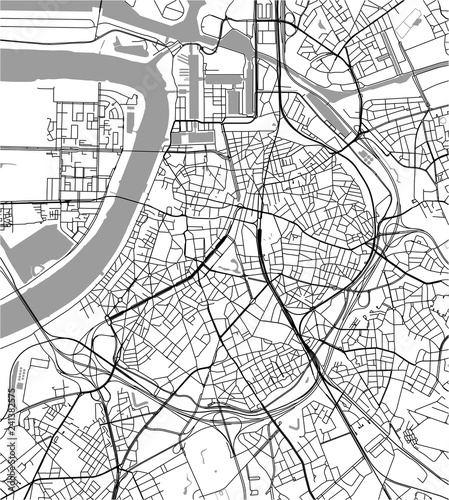 map of the city of Antwerp, Belgium photo