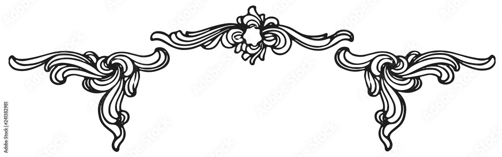 Fototapeta premium Vintage frame decoration design element #isolated #vector
