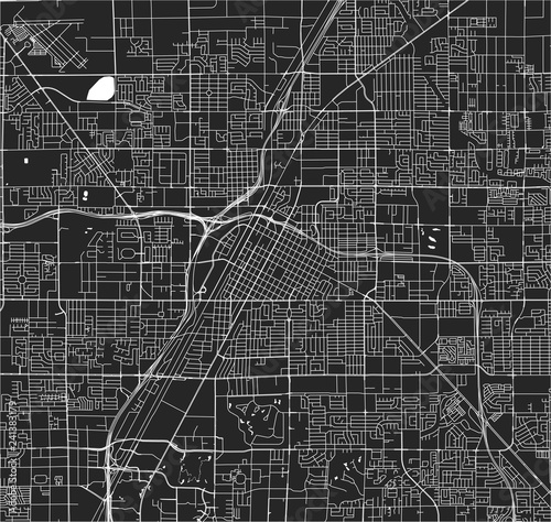 map of the city of Las Vegas, Nevada, USA