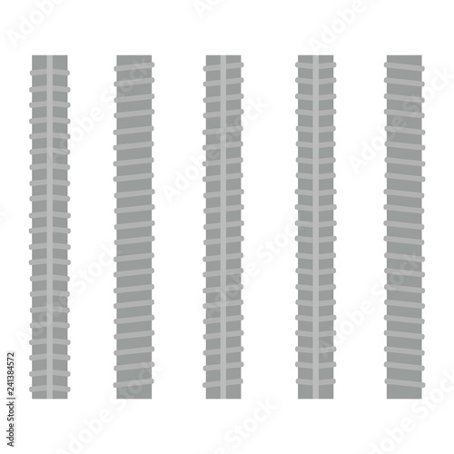 Steel rebars. Iron construction, armature vector illustration