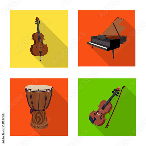 Vector illustration of music and tune logo. Collection of music and tool stock vector illustration.