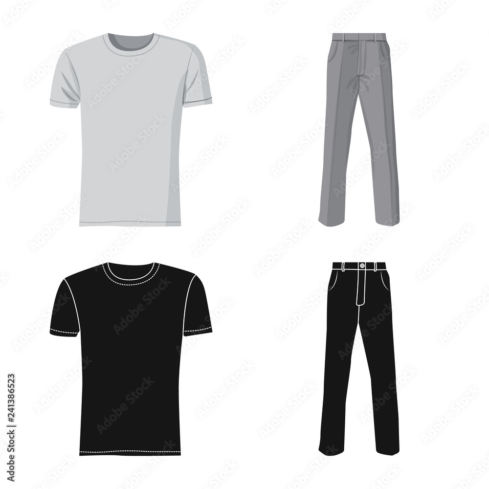 Isolated object of man and clothing sign. Set of man and wear stock symbol for web. Isolated object of man and clothing sign. Set of man and wear stock symbol for web.
