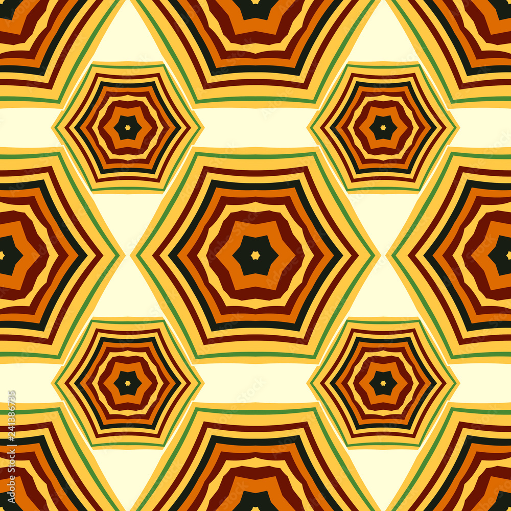Mandala line seamless pattern, tribal ethnic motif. Ornament for wallpaper, textiles, greeting card,  packing, web. Vector  illustration.