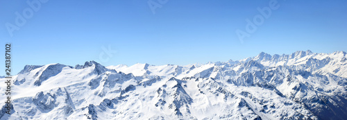 Panorama of Titlis - the Alps Mountain peak in Switzerland (large stitched file)