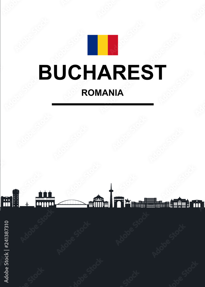 Obraz premium Sylwetka Bukaresztu