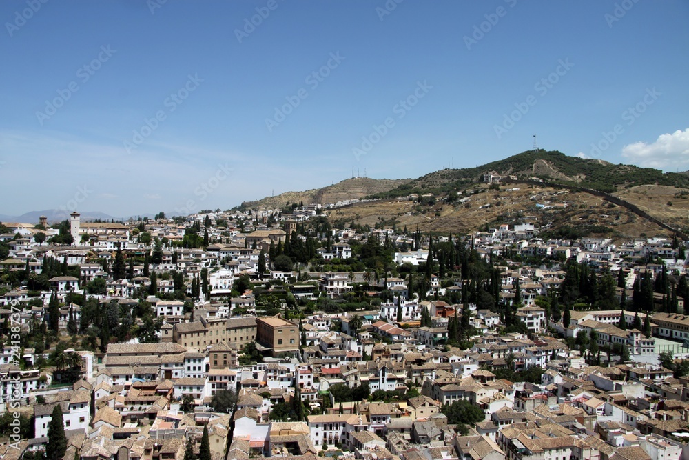 View of the city of Granada from the Alhambra