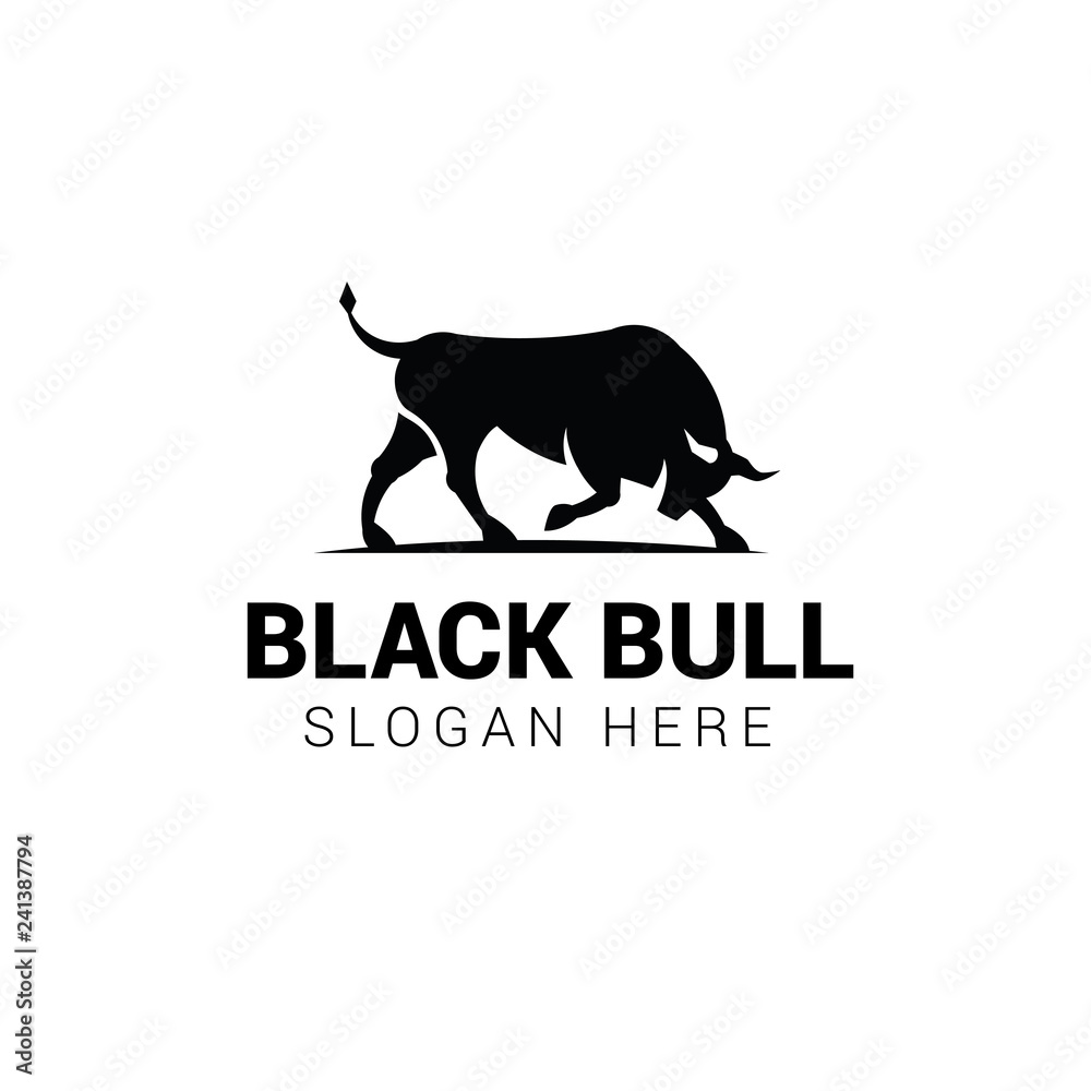 Angry bull logo template