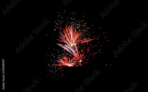 Fireworks, isolated on black photo